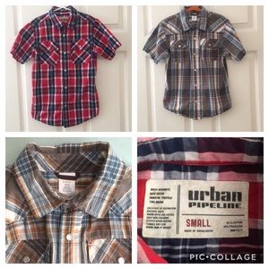 2 boy’s button down shirts, size 5-6 & size Small